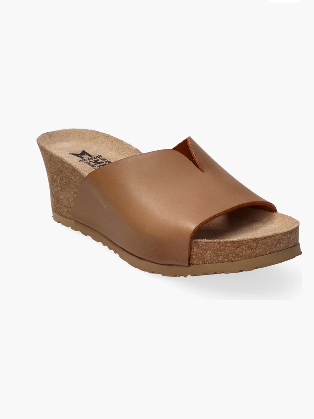 MEPHISTO Lisane Wedge Slide Sandal Women in camel scratch tan size 36 US 6 $239